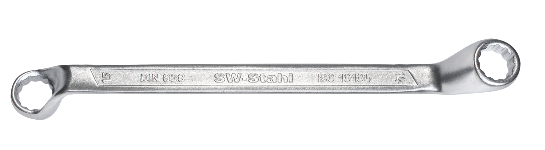 SW-Stahl Doppelringschlüssel, 10 x 11 mm, gekröpft