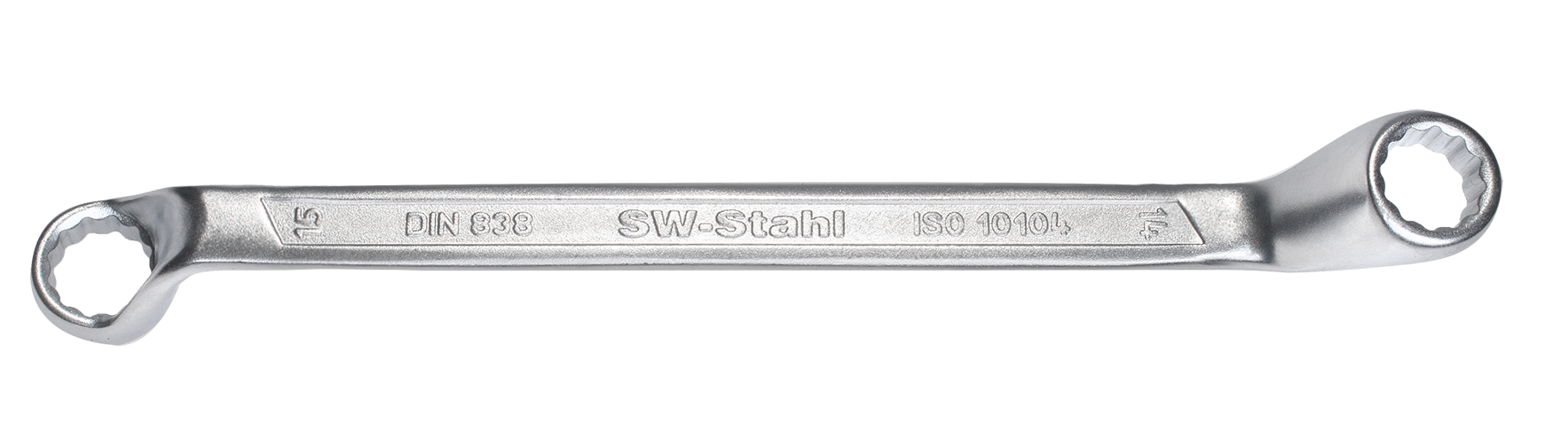 SW-Stahl Doppelringschlüssel, 16 x 17 mm, gekröpft