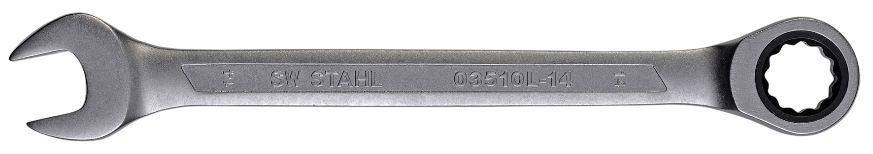 SW-Stahl Gabelringratschenschlüssel, 14 mm