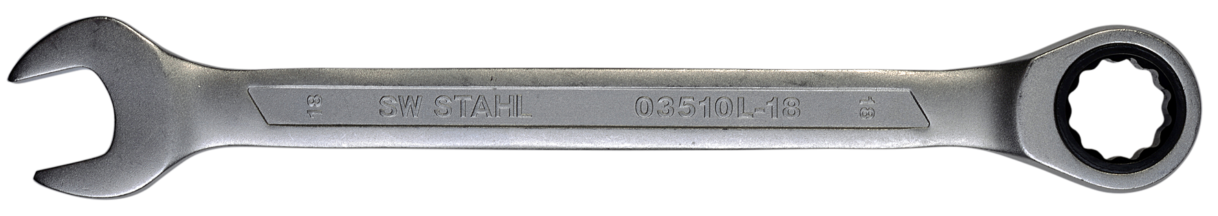 SW-Stahl Gabelringratschenschlüssel, 18 mm